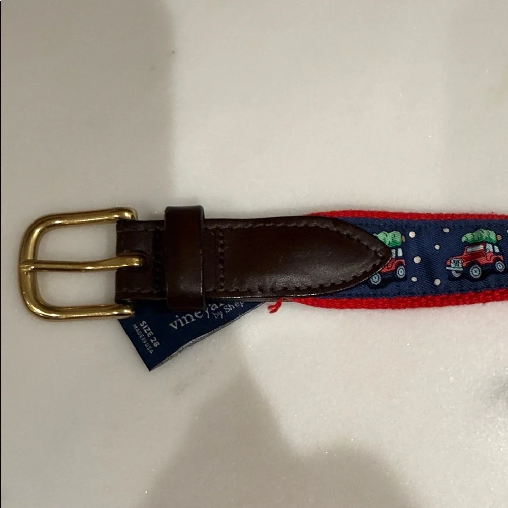 Like New Vineyard Vines Christmas Holiday Belt 28